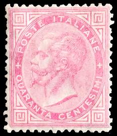 Regno D'Italia 1833 - 40 Cent - Rosa Carminio