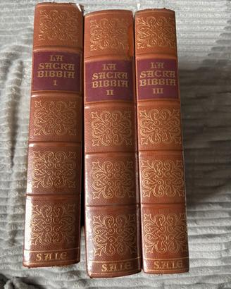La sacra bibbia in 3 volumi del 1966