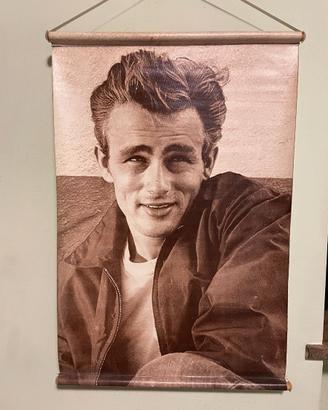 JAMES DEAN-RARO POSTER VINTAGE-STAMPA TESSILE