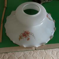 Ricambio vetro lampadario vintage floreale