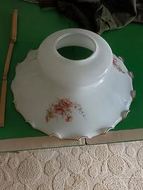 Ricambio vetro lampadario vintage floreale