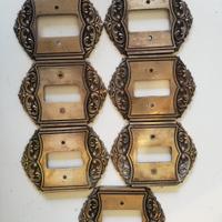 placche interruttori ottone vintage
