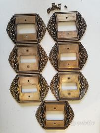 placche interruttori ottone vintage
