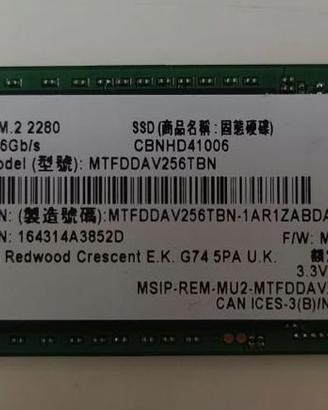 ssd 256gb micron 1100 m.2 sata 2280