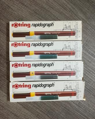 Rotring Rapidograph vintage 0,1-0,35-0,6-0,8