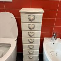 Cassettiera bagno 6 cassetti salvaspazio