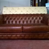 2 posti max Chester in pelle vintage o spessorata