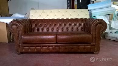 2 posti max Chester in pelle vintage o spessorata