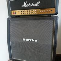 Marshall Jcm 2000 tsl 100+cabinet Hartke 4*12