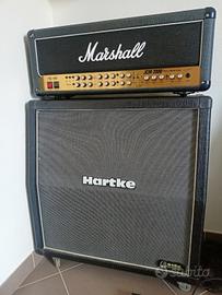 Marshall Jcm 2000 tsl 100+cabinet Hartke 4*12