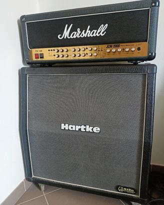 Marshall Jcm 2000 tsl 100+cabinet Hartke 4*12
