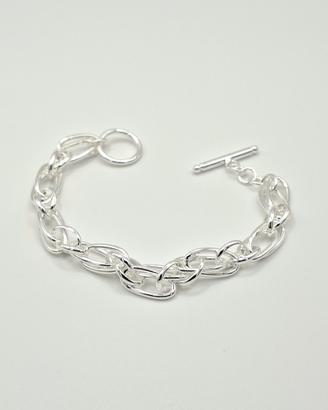 bracciale argento maglia catena grande donna  uomo
