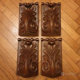 Antichi fregi in legno di faggio