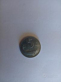 MONETA LIRE 5 1954 IN BUONE CONDIZIONI. 