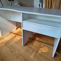 scrivania design anni '70 laminato bianco