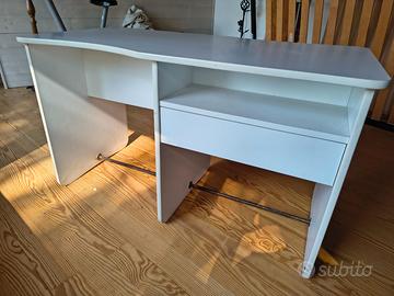 scrivania design anni '70 laminato bianco