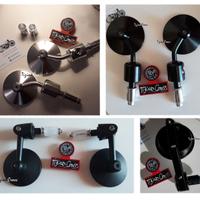 2X SPECCHIETTI universali CAFE SCRAMBLER BAR END