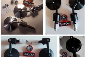 2X SPECCHIETTI universali CAFE SCRAMBLER BAR END