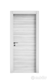 Porta in laminato "olmo bianco, grigio e nocciola"