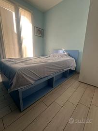 Letto da una piazza e mezza + materasso Emma