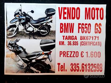 BMW F650GS 2002, 36.935km certificati - €1.600