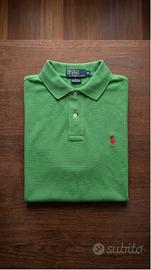 Polo Ralph Lauren vintage verde in cotone pique M