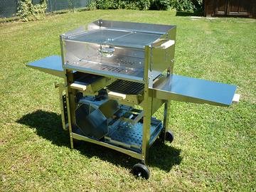 Barbecue a legna e carbonella inox 60FULL- ilSimo