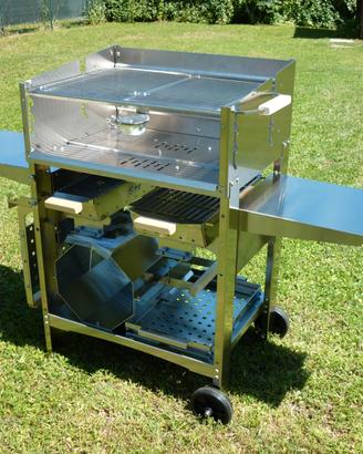 Barbecue a legna e carbonella inox 60FULL- ilSimo