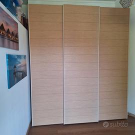 Armadio 3 ante scorrevoli color rovere 