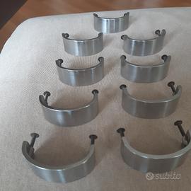 maniglia anni 70 in acciaio cromato, 9 pezz