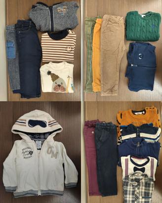 Set 18 capi vestiti bimbo 18 - 24 - 30 - 36 mesi