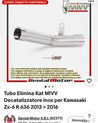 Decat MIVV ninja 636 2013-2016