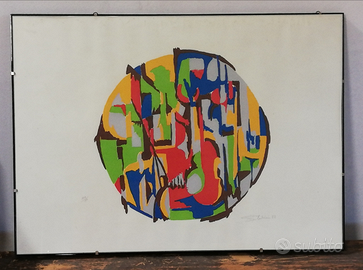 Serigrafia vintage multicolor