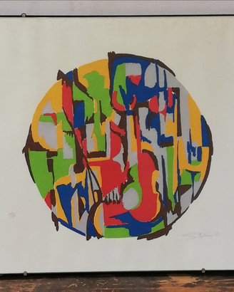 Serigrafia vintage multicolor