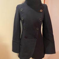 Giaccone blu in lana