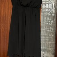 Vestito abito nero corto davanti e lungo dietro