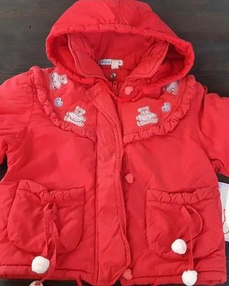 Piumino rosso neonata 12 mesi