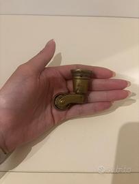 Ruota/ rotella antica in ottone per mobili