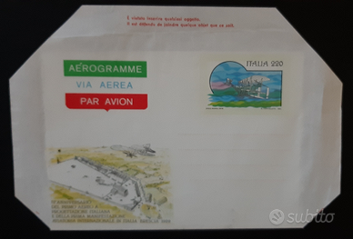 Biglietti postali e aerogramme par avion via aerea