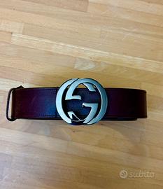 Cintura Gucci in pelle marrone