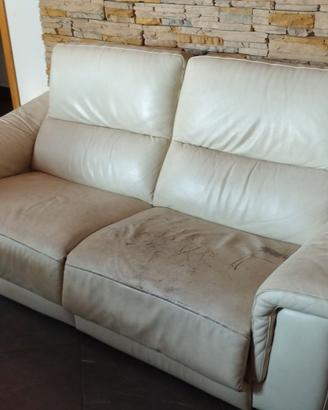 Divano in pelle reclinabile poltrone e sofá
