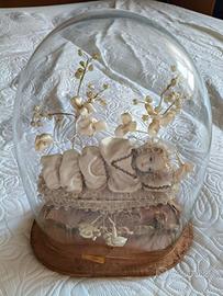 Bambola Maria bambina in cera e tessuto 