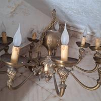 Lampadario ottone