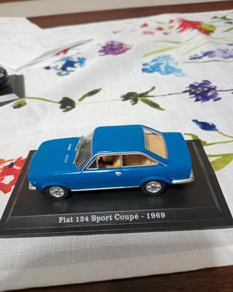 modellino fiat 124 sport coupé 1969 scala 1:43 bl