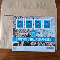 Foglietto Filatelico Napoli Campione d'Italia24/25