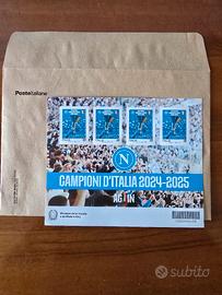 Foglietto Filatelico Napoli Campione d'Italia24/25