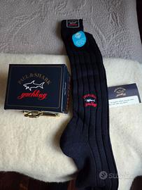 calzini uomo PAUL & SHARK blu lana merino 43-45