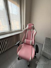 Sedia gaming/ufficio rosa