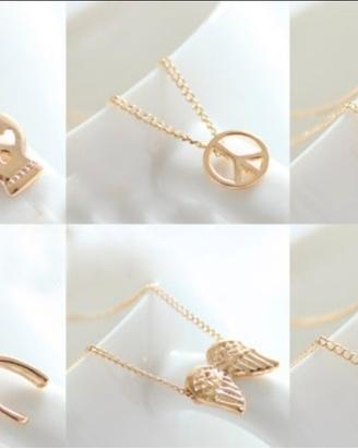 Set 6 collane dorate donna