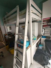 Soppalco IKEA in legno + materasso IKEA come nuovi